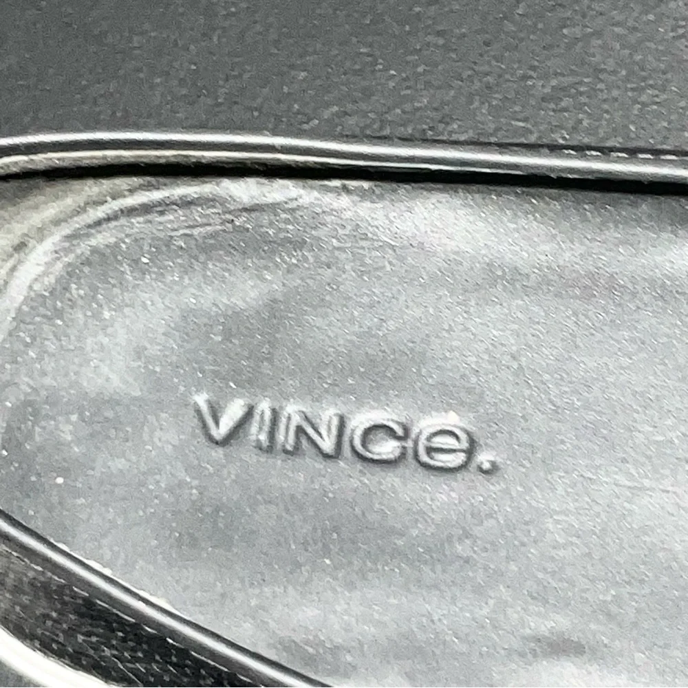VINCE Black Snake Embossed Leather Slip-On Sneakers Size 10